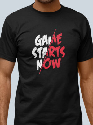 GAME STARTS NOW- Men half sleeve t-shirt