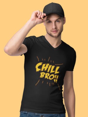 CHILL BRO!!-Men half sleeve t-shirt