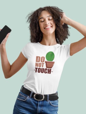 DO NOT TOUCH-Women half sleeve t-shirt