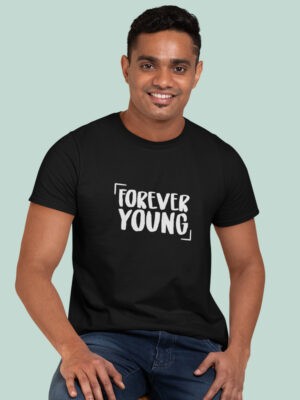 FOREVER YOUNG-Men half sleeve t-shirt