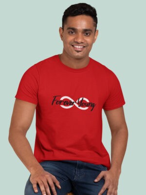 FOREVER YOUNG-Men half sleeve t-shirt