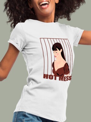 HOT MESS-Women half sleeve t-shirt