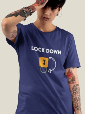LOCKDOWN-Men half sleeve t-shirt