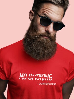 NO SMOKING-Men half sleeve t-shirt