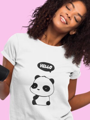 PANDA-unisex half sleeve t-shirt