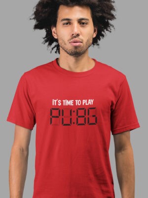 PUBG CLOCK-Men half sleeve t-shirt