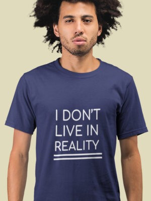 I DON’T LIVE-Men half sleeve t-shirt