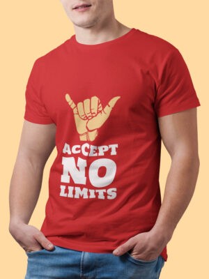 ACCEPT NO LIMITS-Men half sleeve t-shirt