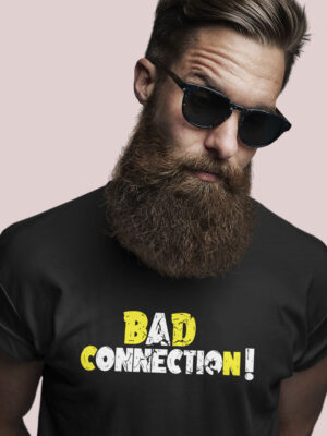 BAD CONNECTION-Men half sleeve t-shirt