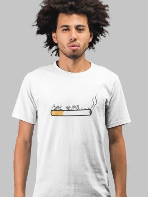 CIGAR-Men half sleeve t-shirt