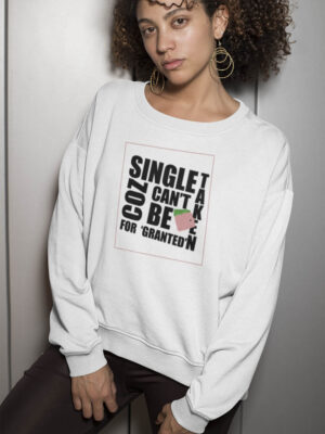 SINGLE-White Sweatshirt for women