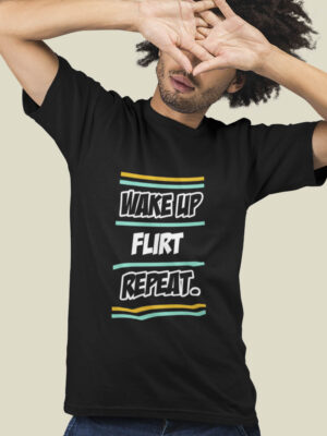 WAKEUP FLIRT-Men half sleeve t-shirt