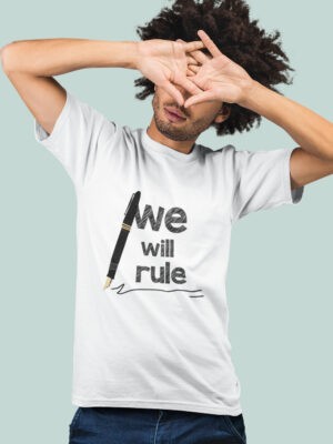 WE WILL RULE-Men half sleeve T-shirt
