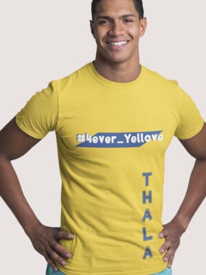 4EVER YELLOVE-Men half sleeve t-shirt