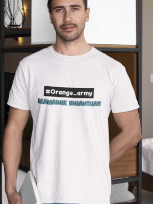#ORANGE ARMY-Men half sleeve t-shirt