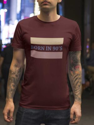 BORN IN 90’S-Men half sleeve t-shirt