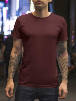 MAROON-Men half sleeve t-shirt