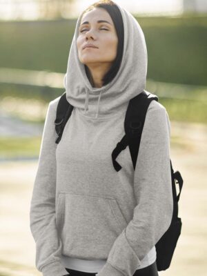 Healther Gray Hoodie For Women