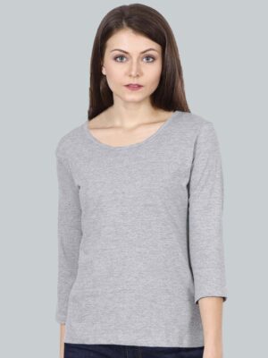 Heather grey 3/4th sleeves for women