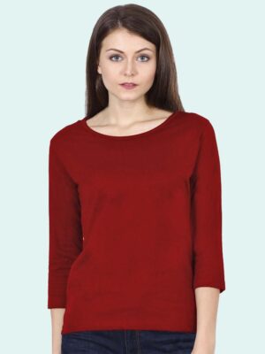 Red 3/4th sleeves for women