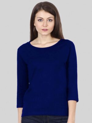 Royal blue 3/4th sleeves for women