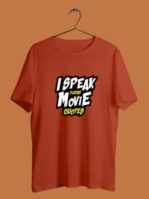 I SPEAK FLUENT-Brick Red Men Half Sleeve T-shirt