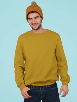 Mustard Yellow Sweatshirt For Men