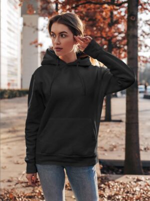 Black Pullover Hoodie For Women