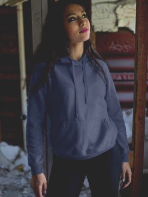 Navy Blue Pullover Hoodie For Women