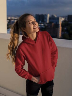 Red Pullover Hoodie For Women