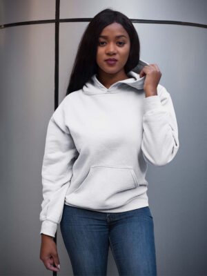 White Pullover Hoodie For Women
