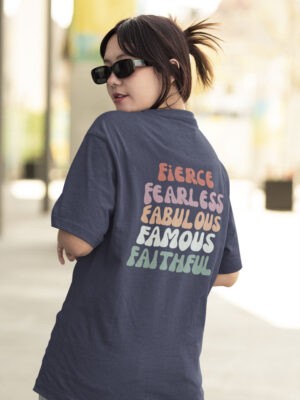 Fearless Oversized Printed T-Shirt For Women