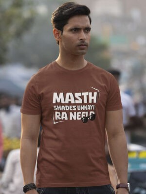 Masth-Shades-Unaayi-Ra-Neelo Brick-Red Men half sleeve t-shirt