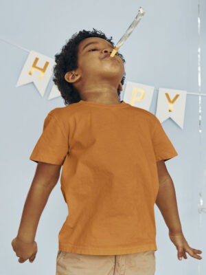 Orange Boys Half Sleeve T-shirt
