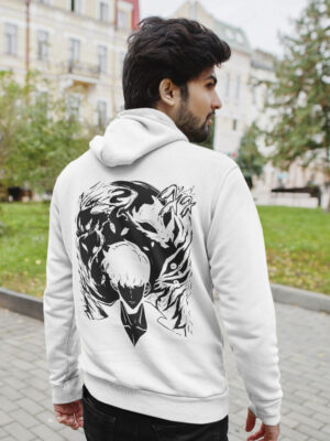 Anime Print Pullover Hoodie For Men