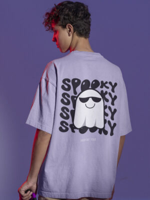 Spooky Lavender Oversized T-Shirt For Men