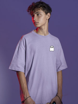 Spooky Lavender Oversized T-Shirt For Men