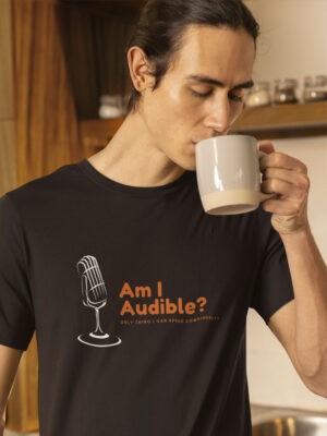 Am-I-Audible-Men-coffee-brown-T-shirt