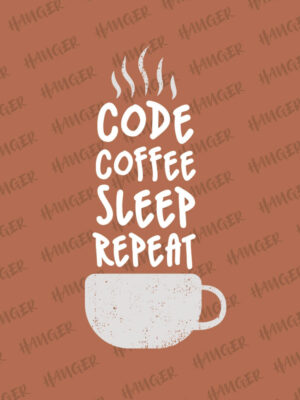 Code-Coffee-Sleep-Men-Coral-Tshirt